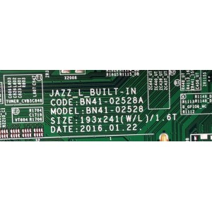 MAIN / SAMSUNG BN94-11089Q / BN41-02528A / BN97-10983B / PANEL CY-WK065HGLV1H / DISPLAY BN96-39042A / BN9639042A / MODELOS UN65KU649DFXZA FA02